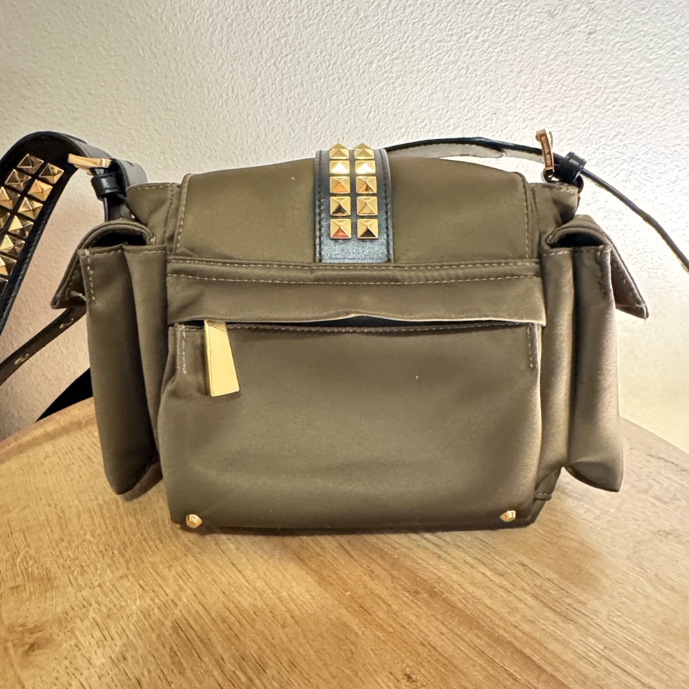 Michael Kors Olive Green Studded Crossbody Bag - Picture 6 of 7